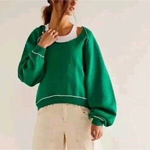 We the Free Green sweatshirt